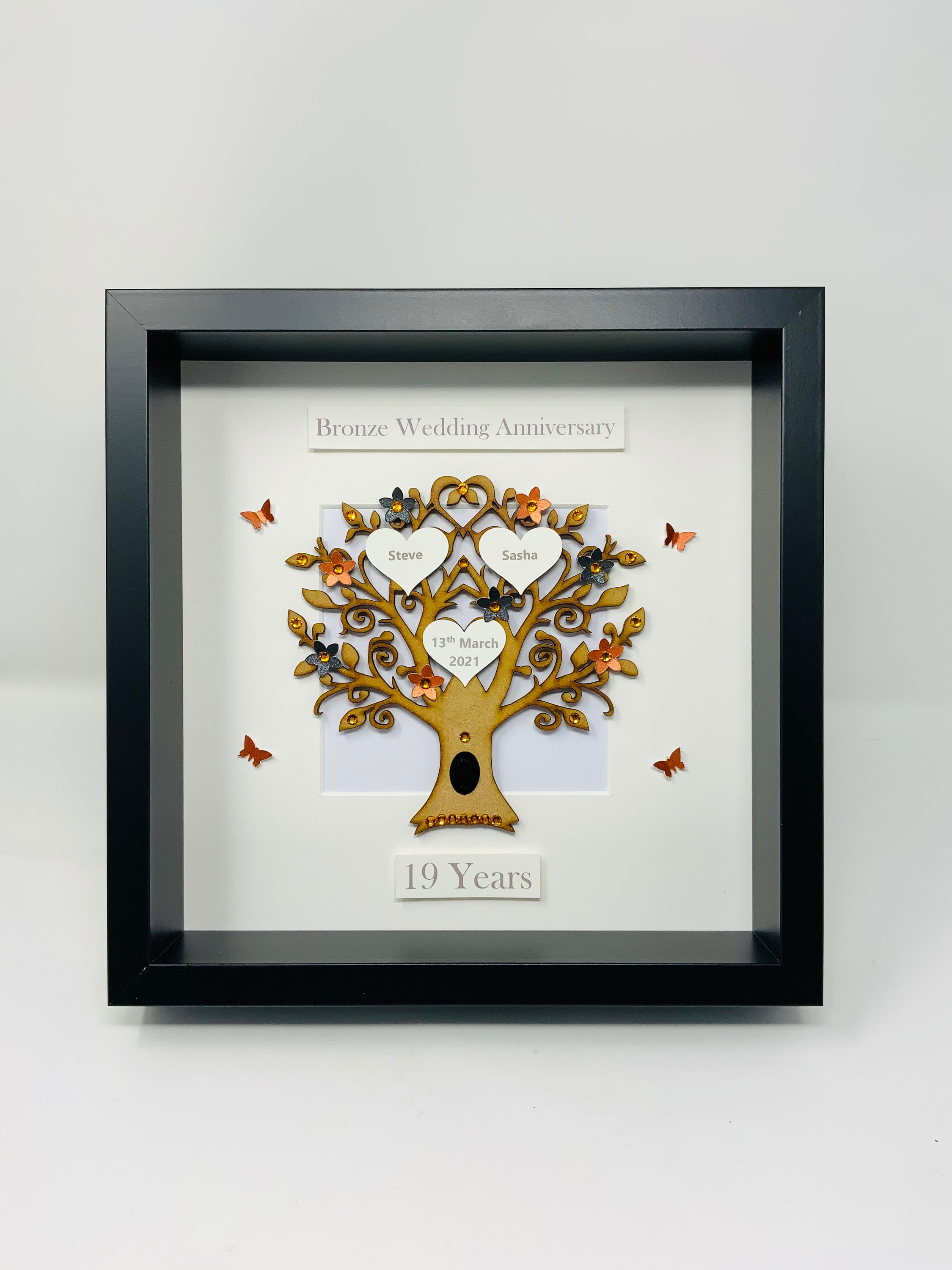 19th 19 Years Bronze Wedding Anniversary Gift Present Married Etsy UK