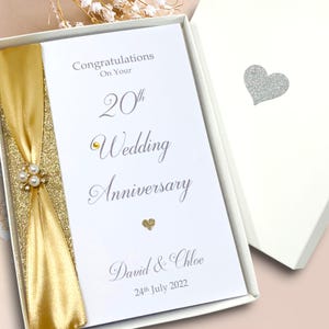 Carte de 20e anniversaire de mariage – Carte de voeux de luxe 20 ans 20 ans sur fr.made-in-china.com