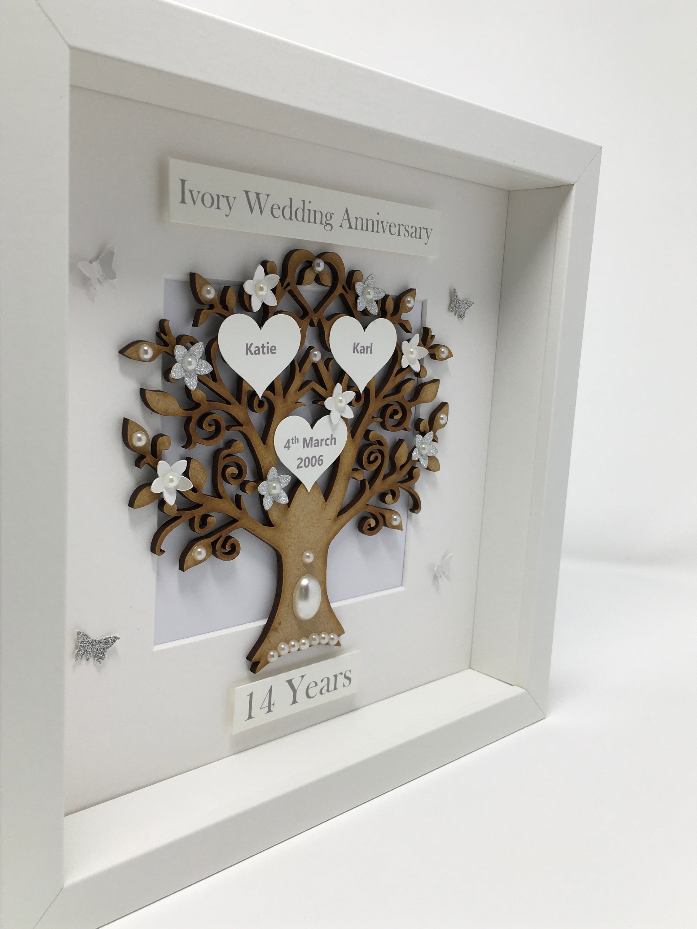 14th 14 Years Ivory Wedding Anniversary Gift Married Husband Etsy