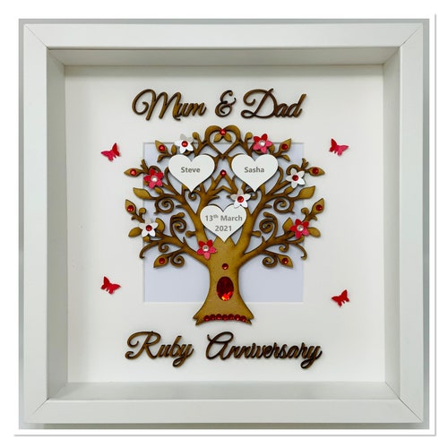 Mum & Dad Ruby Anniversary Card - 40th - 40 Years