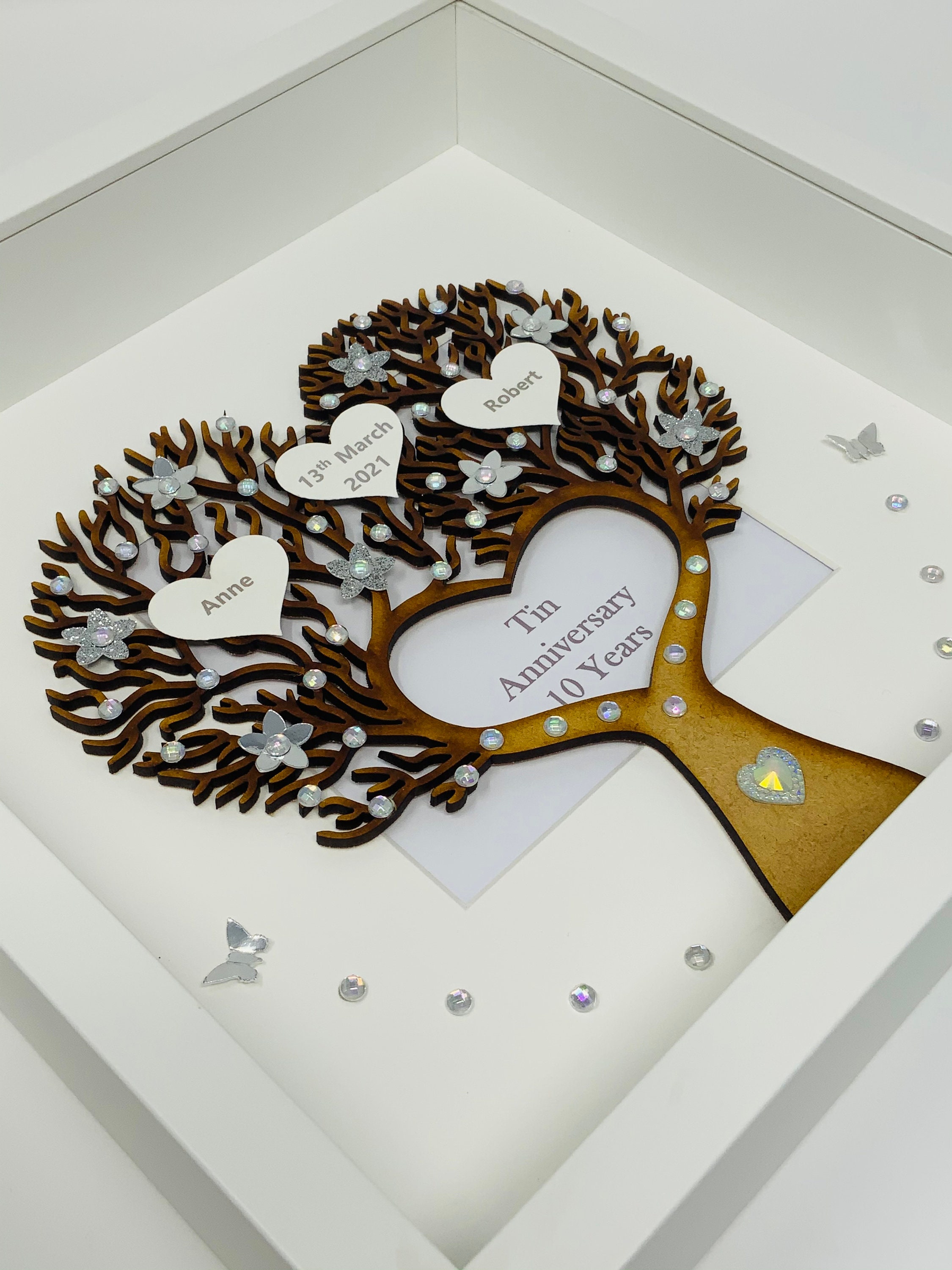 10th 10 Years Tin Wedding Anniversary Married Gift Present Him Her ...