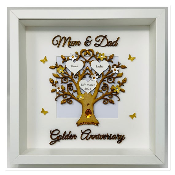 Mum & Dad 50th 50 Years Golden Wedding Anniversary Parents - Etsy