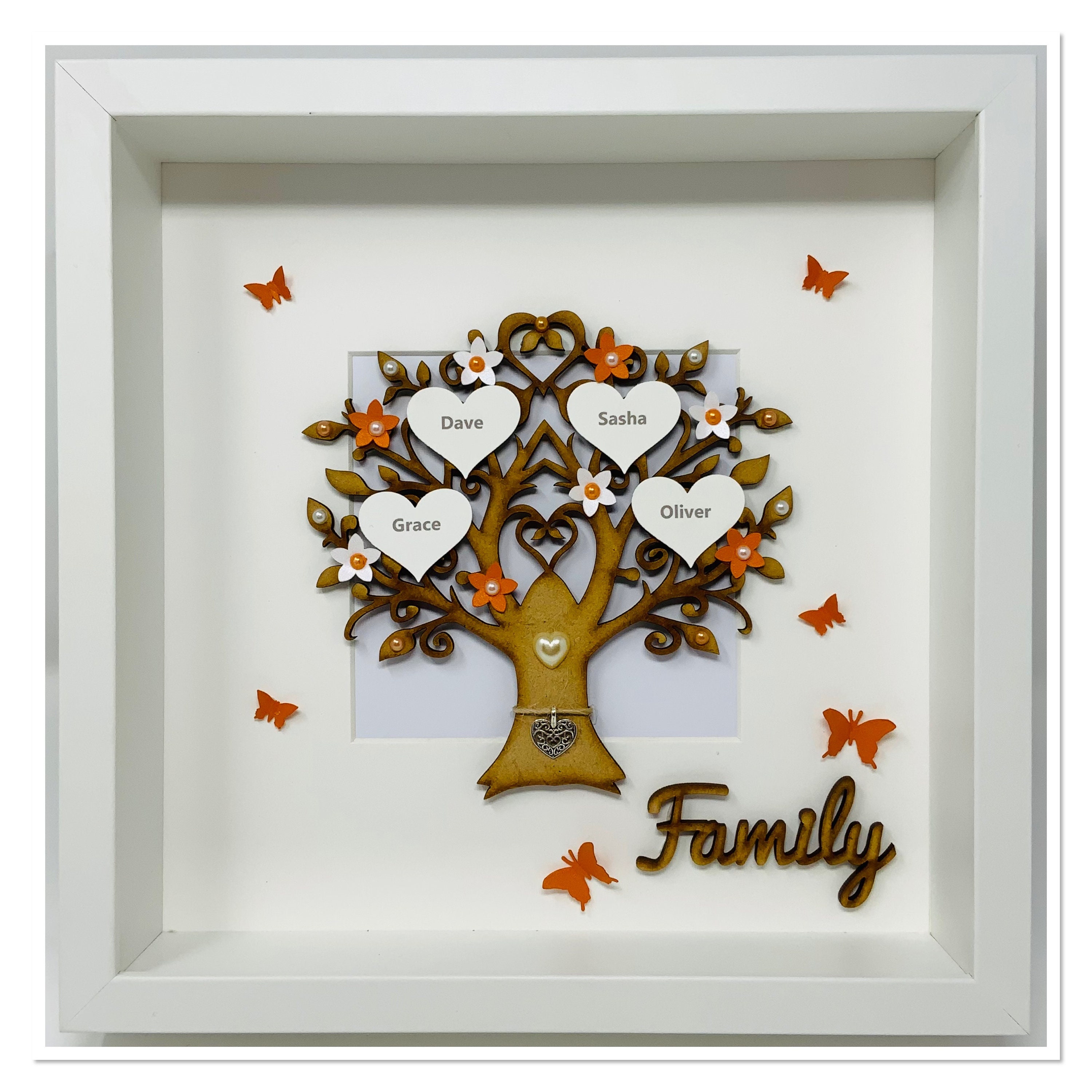 Philip Whitney – Cornice A Albero Genealogico In Metallo 30x33 Cm Con 10 Portafoto | Regalo Per La Mamma Decorazione Casa