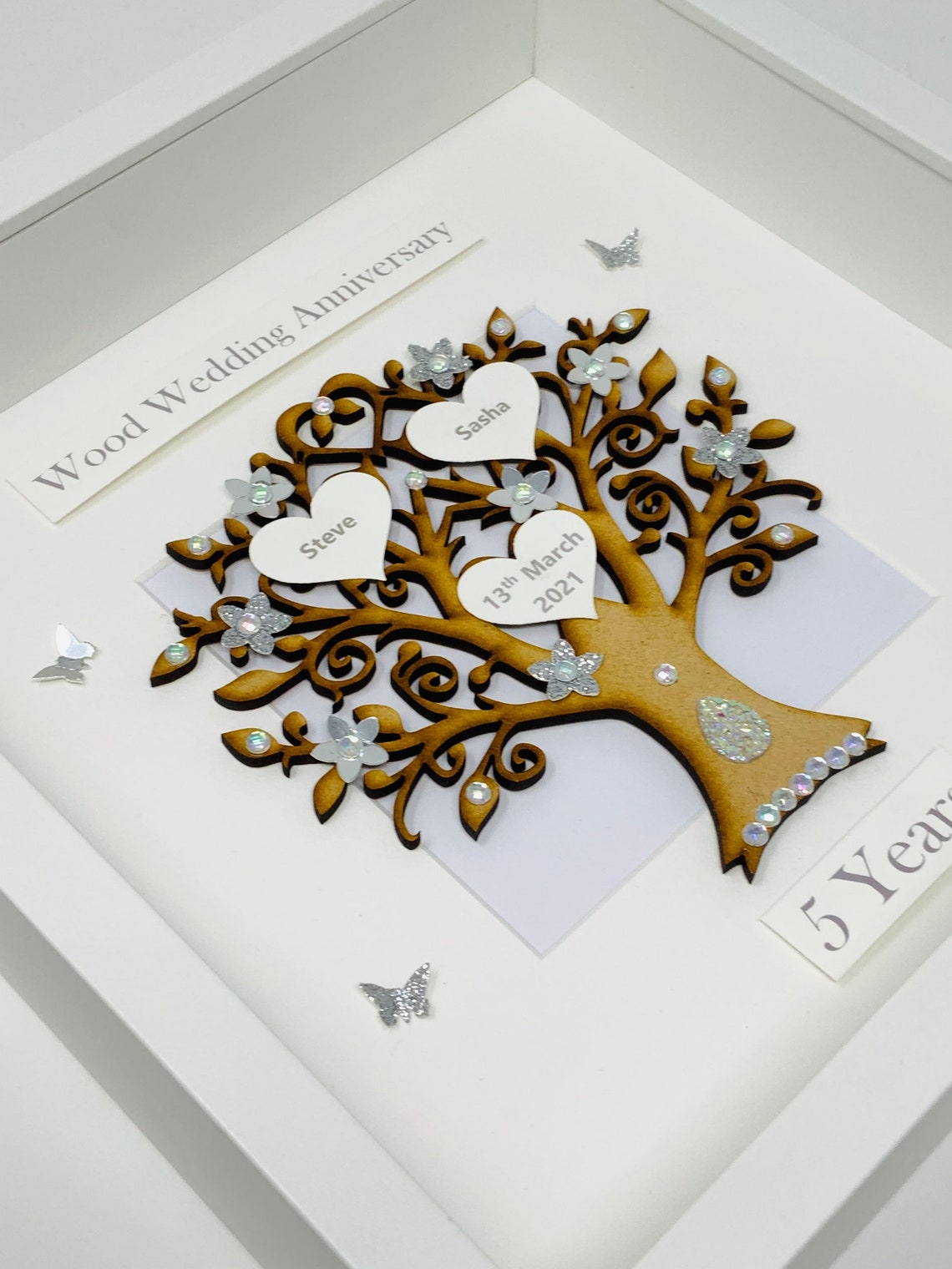 5th 5 Years Wood Wedding Anniversary Gift Present Married - Etsy UK