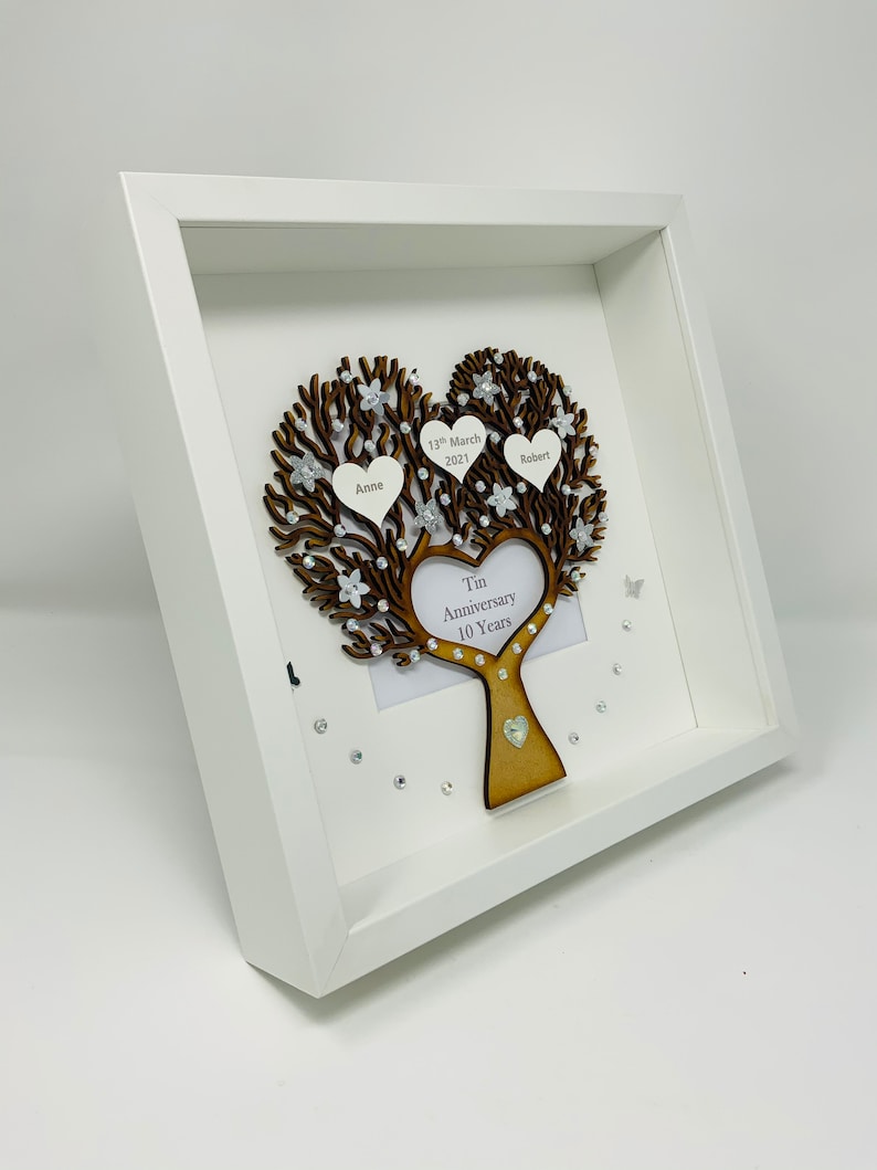 10th 10 Years Tin Wedding Anniversary Married Gift Present Him Her ...