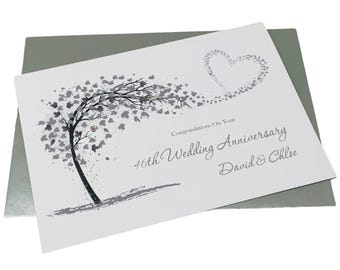 46th Wedding Anniversary Card - Games 46 Year Forty Sixth Anniversary  Greeting Gift Wife Husband Parents Couple4 - SH 46