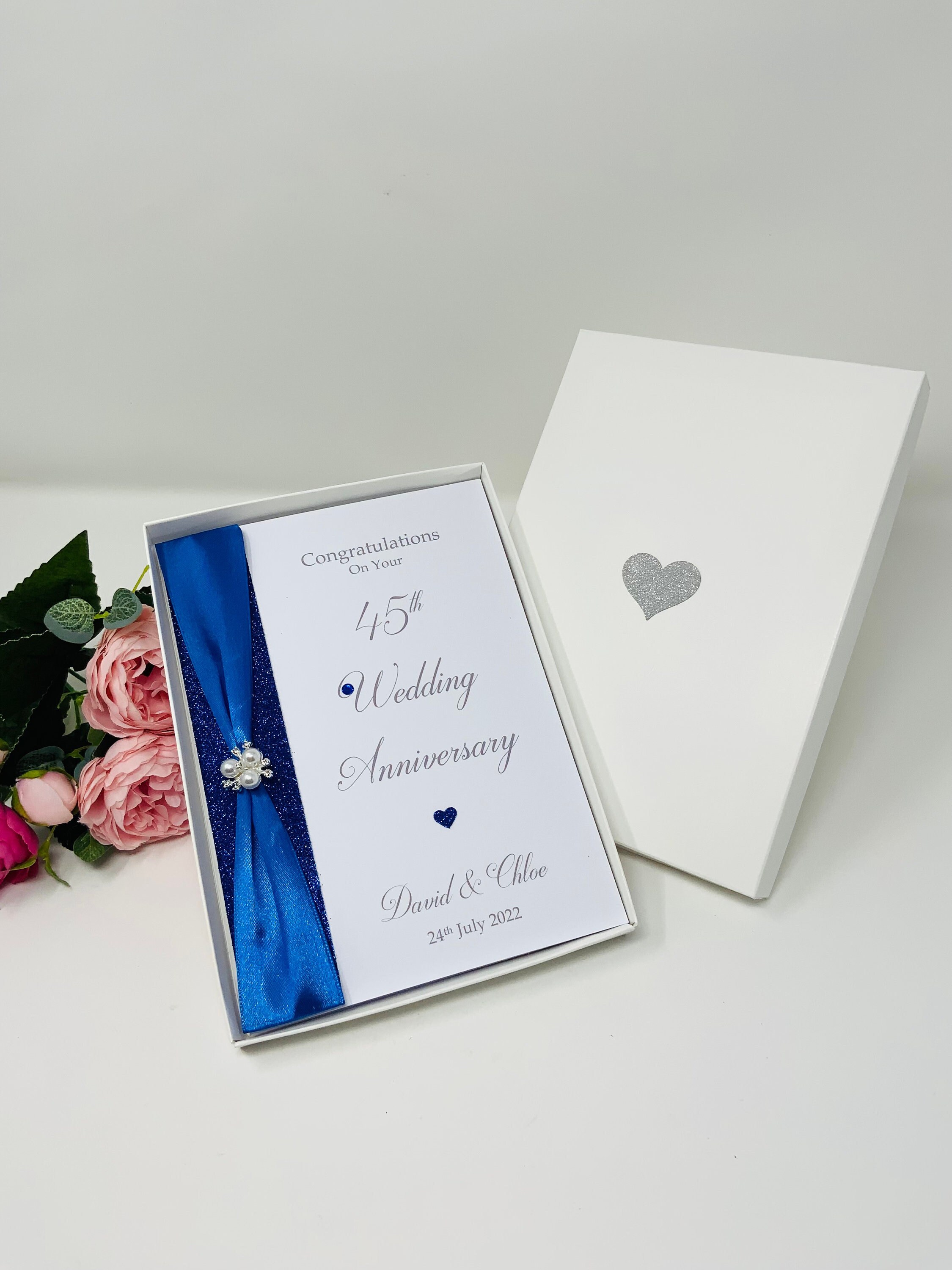 45th Wedding Anniversary Card Sapphire 45 Year Forty Fifth - Etsy UK