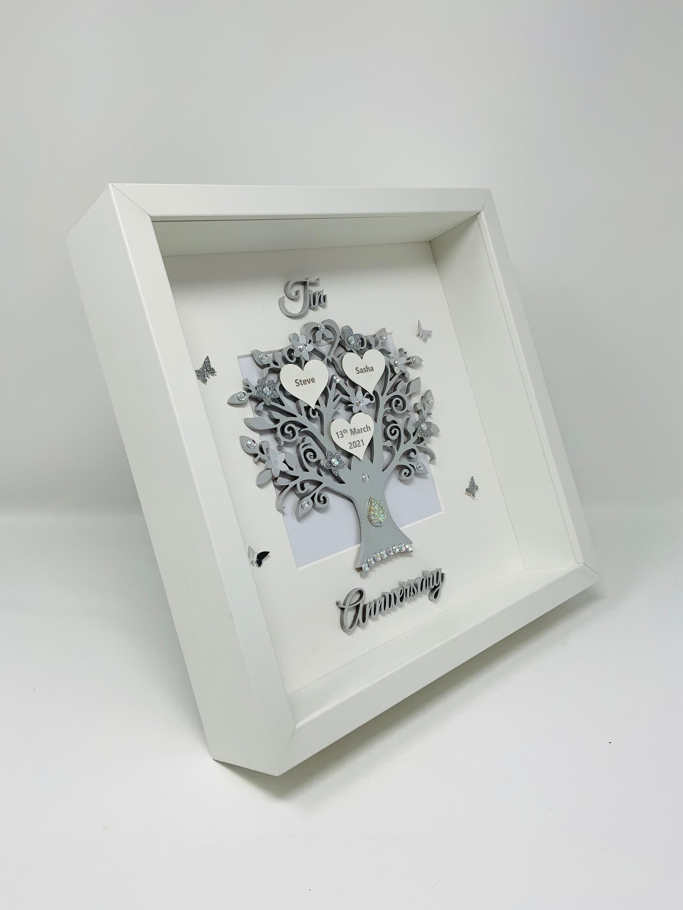 10th 10 Years Tin Wedding Anniversary Couple Gift Present Husband Wife ...