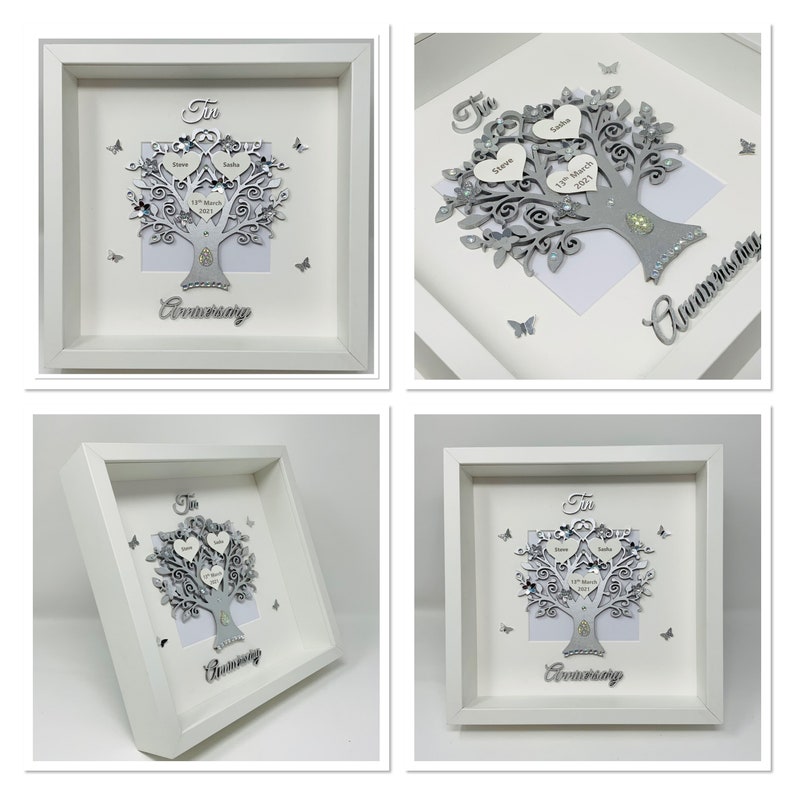 10th 10 Years Tin Wedding Anniversary Couple Gift Present Husband Wife ...