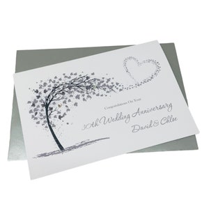 Tarjeta del 30.° aniversario de bodas: tarjeta de felicitación Pearl por el 30.° aniversario de bodas, regalo para esposa, esposo, padres, pareja, amigos: corazón deslumbrante