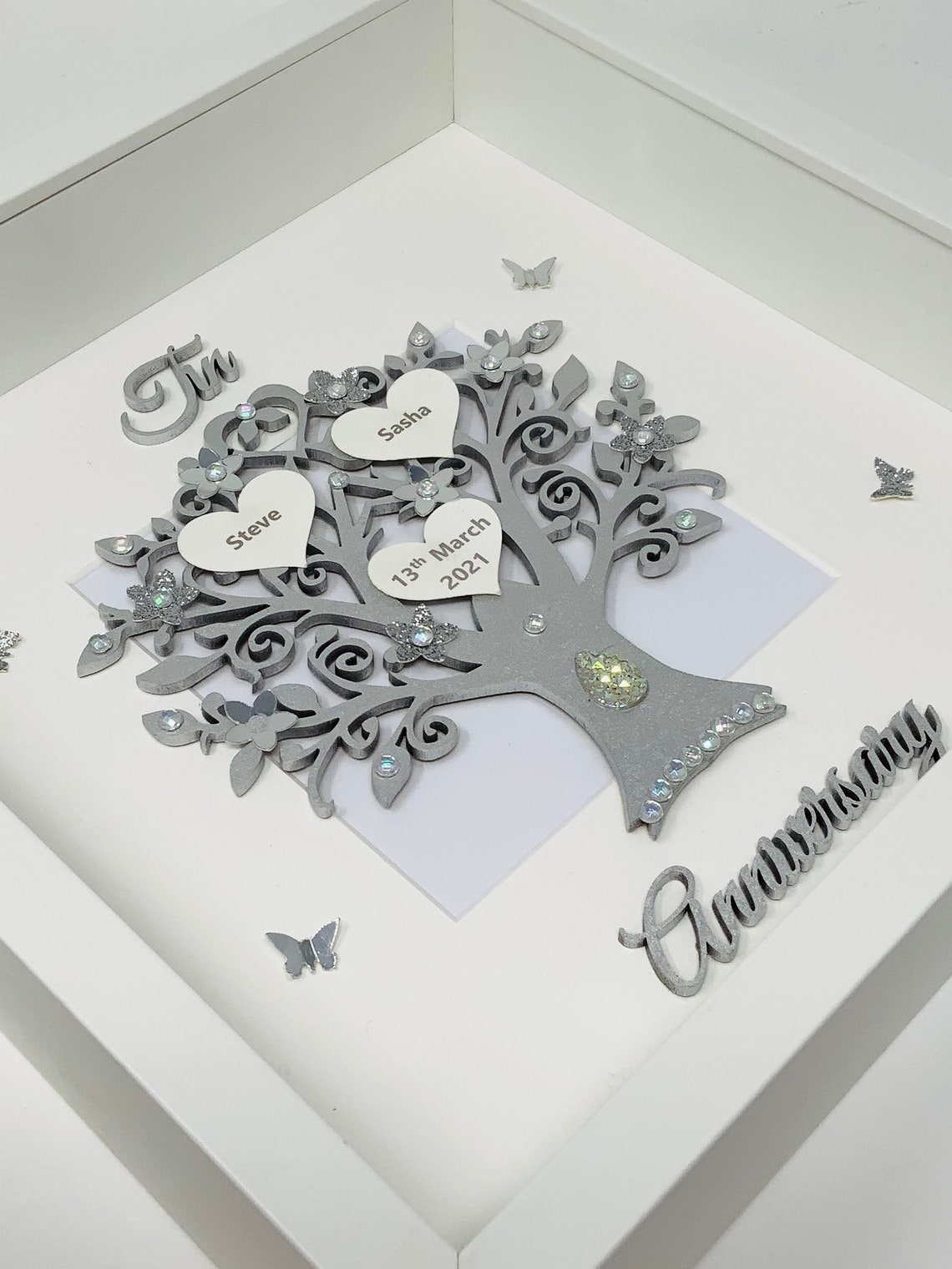 10th 10 Years Tin Wedding Anniversary Couple Gift Present Husband Wife ...