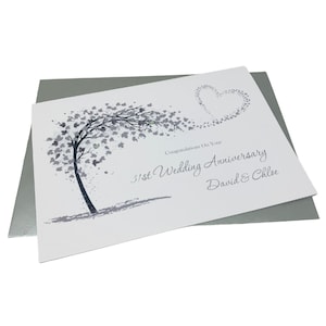 Biglietto di auguri per il 31° anniversario di matrimonio - Orologio 31 anni Trentunesimo biglietto di auguri, regalo per moglie marito genitori coppia amici - Sweeping Heart