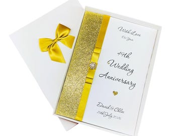 49th Wedding Anniversary Card - Copper 49 Year Forty Ninth Gift Wife Husband Girlfriend Boyfriend - Colour Choice - LB 49