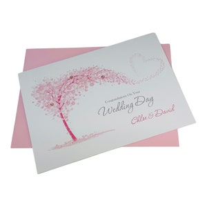 Carte de mariage - carte de voeux, cadeau pour femme mari futur couple amis félicitations - grand coeur