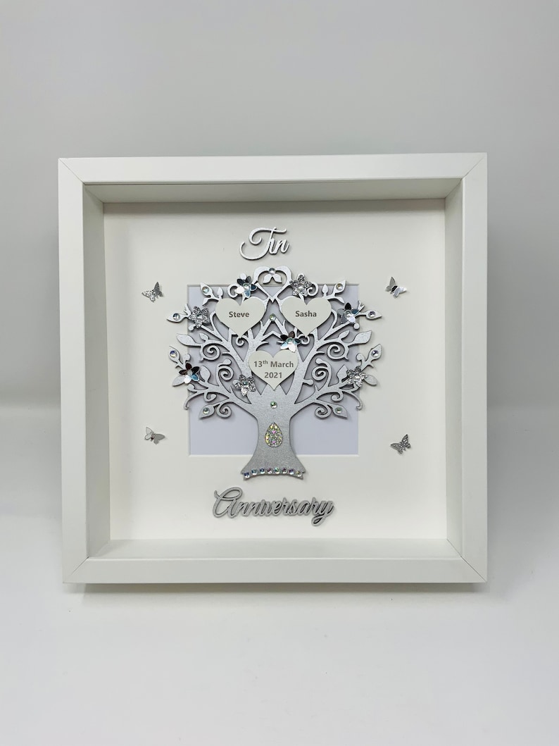 10th 10 Years Tin Wedding Anniversary Couple Gift Present Husband Wife ...