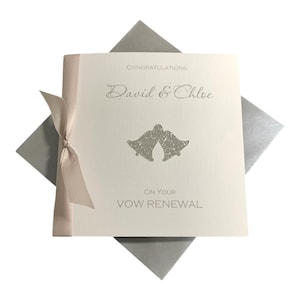 Carte de voeux de renouvellement de voeux de mariage pour femme mari M. et Mme mariée marié couple amis frère soeur félicitations