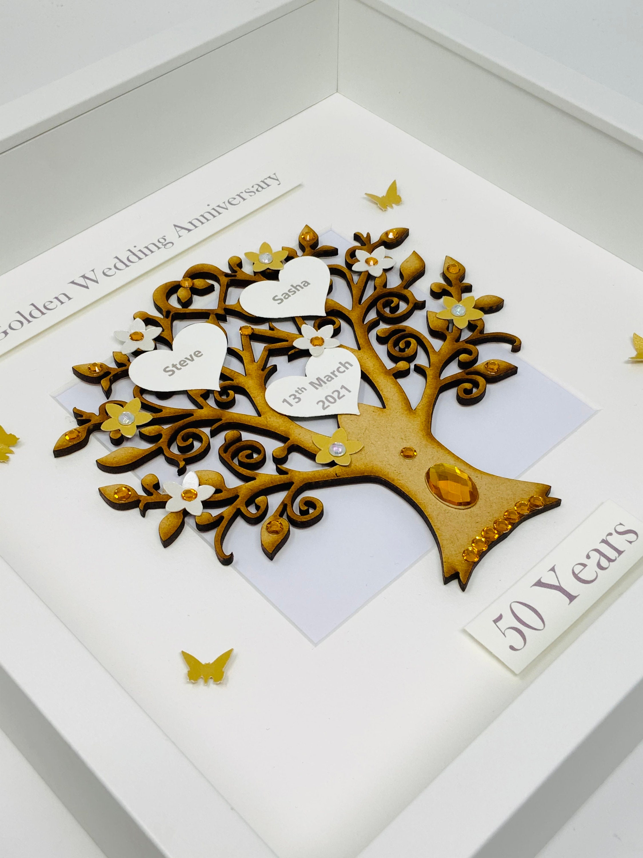 50th 50 Years Golden Wedding Anniversary Gift Present Married Etsy