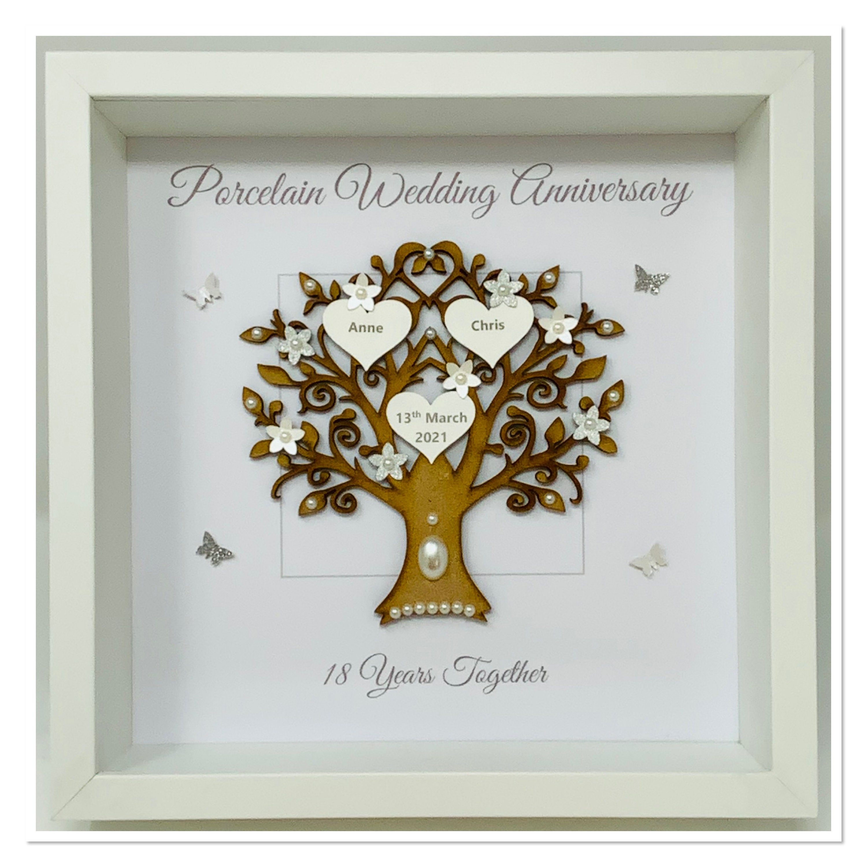 18th 18 Years Porcelain Wedding Anniversary Married Couple Etsy UK