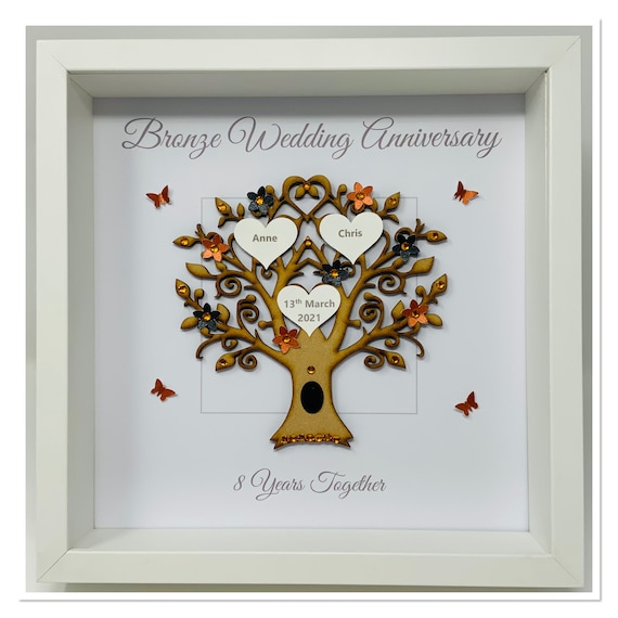 Personalized Picture Frames 8th 8 Year Wedding Anniversary Gifts