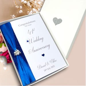 Biglietto d'auguri per il 41° anniversario di matrimonio - Decorazione per ufficio 41 anni Quarantunesimo anniversario Biglietto d'auguri di lusso Regalo personalizzato Moglie Marito Genitori