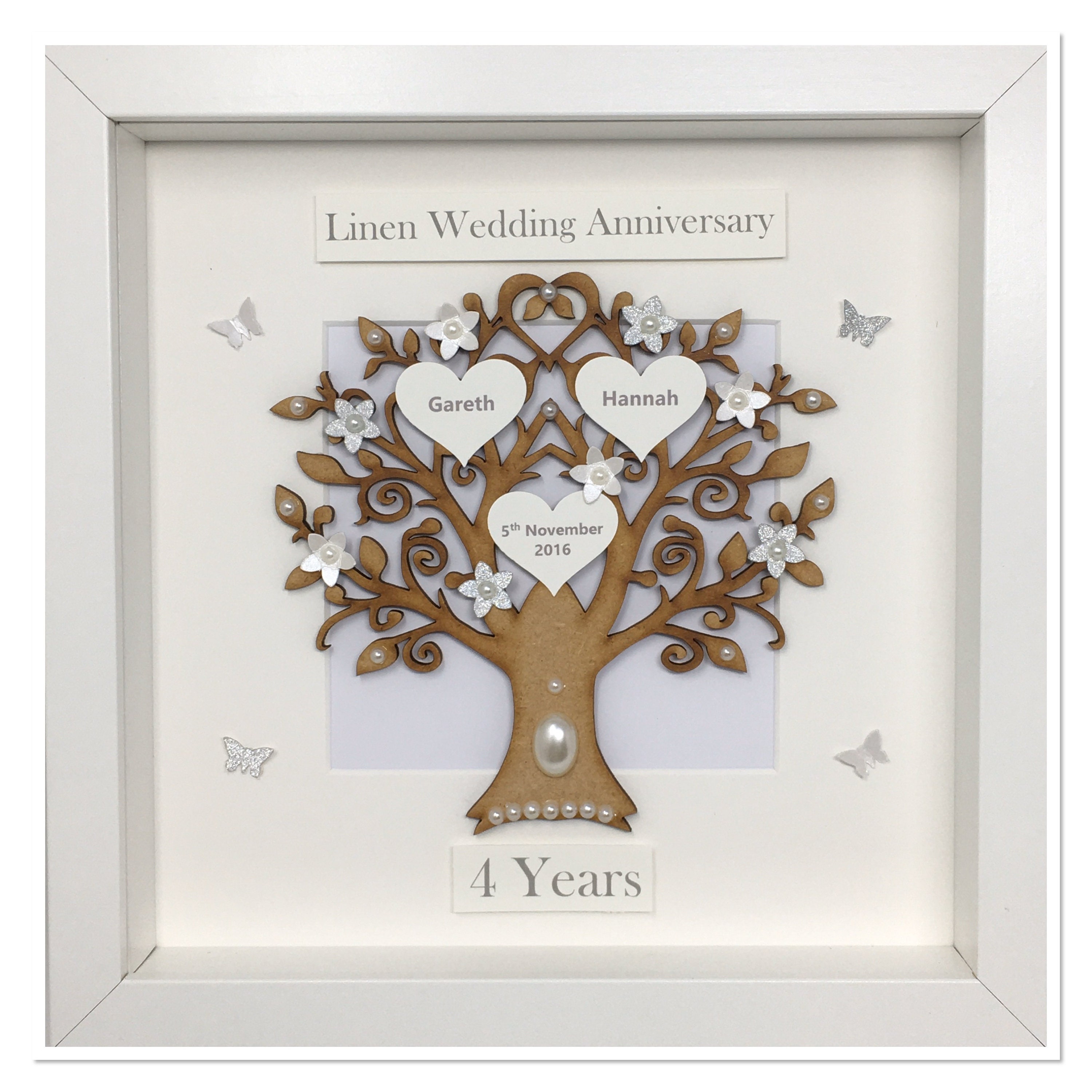 4th 4 Years Linen Wedding Anniversary Gift Married Husband