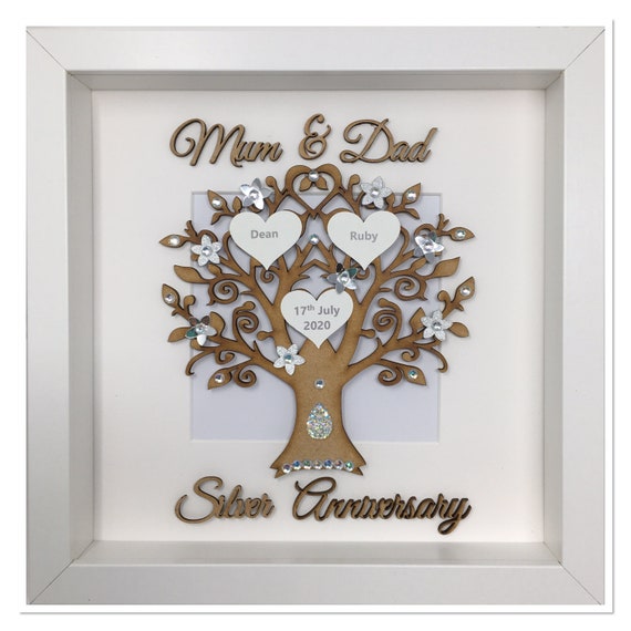 Home Decor Handmade Personalised 50th Golden Wedding Anniversary Tree Frame Gift Mum Dad Home Furniture Diy Rentwork Eu