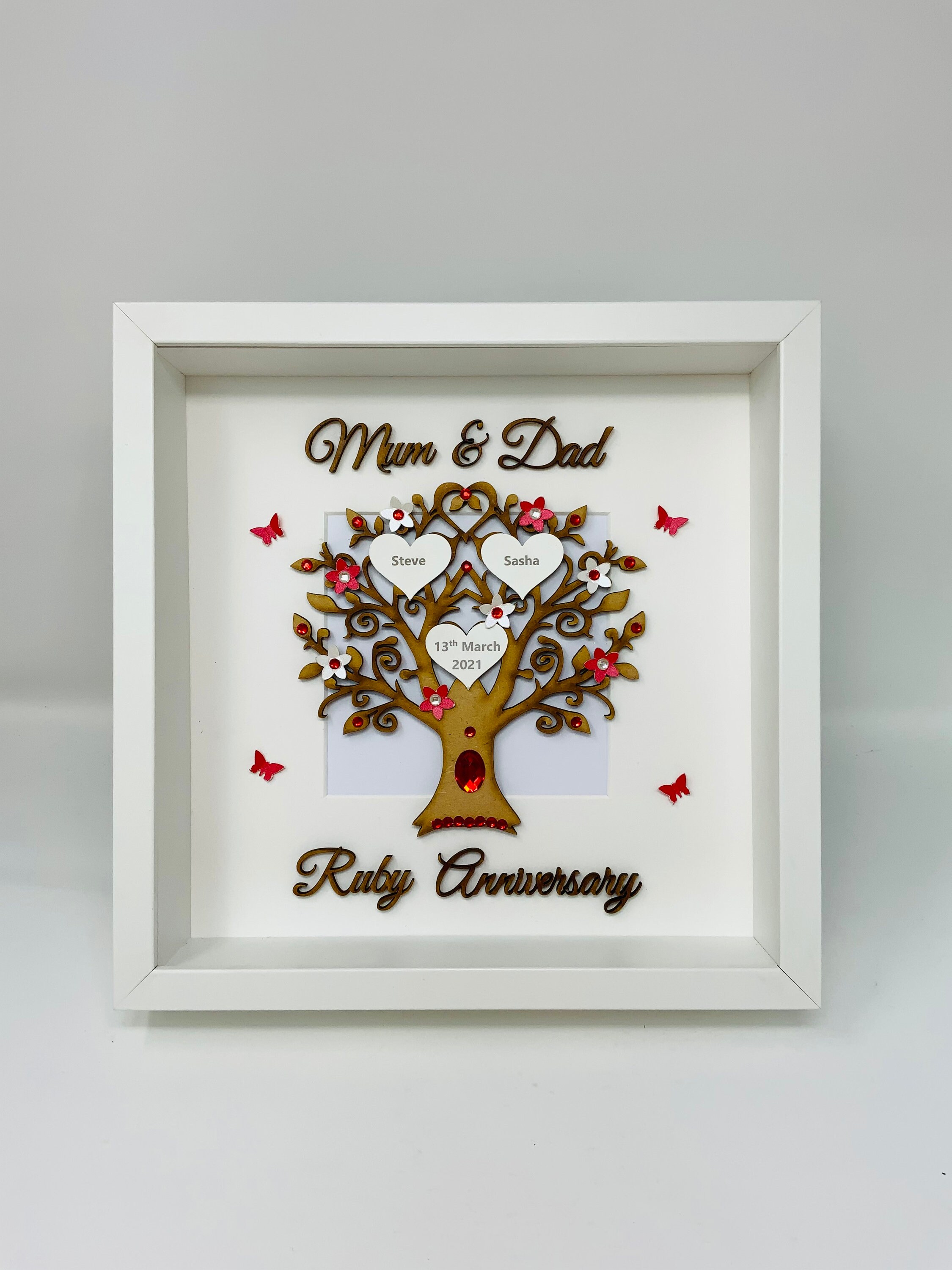 Maman Papa 40eme 40 Ans Ruby Anniversaire De Mariage Parents Etsy Canada