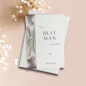 Tarjeta para mi padrino de boda: tarjeta de felicitación de lujo personalizada, regalo de invitación, elección de color (padrino de boda)
