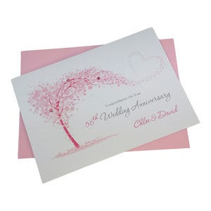 56° anniversario di matrimonio - Giorno 56 Anno Cinquantaseiesimo saluto regalo moglie marito genitori coppia amici - Sweeping Heart