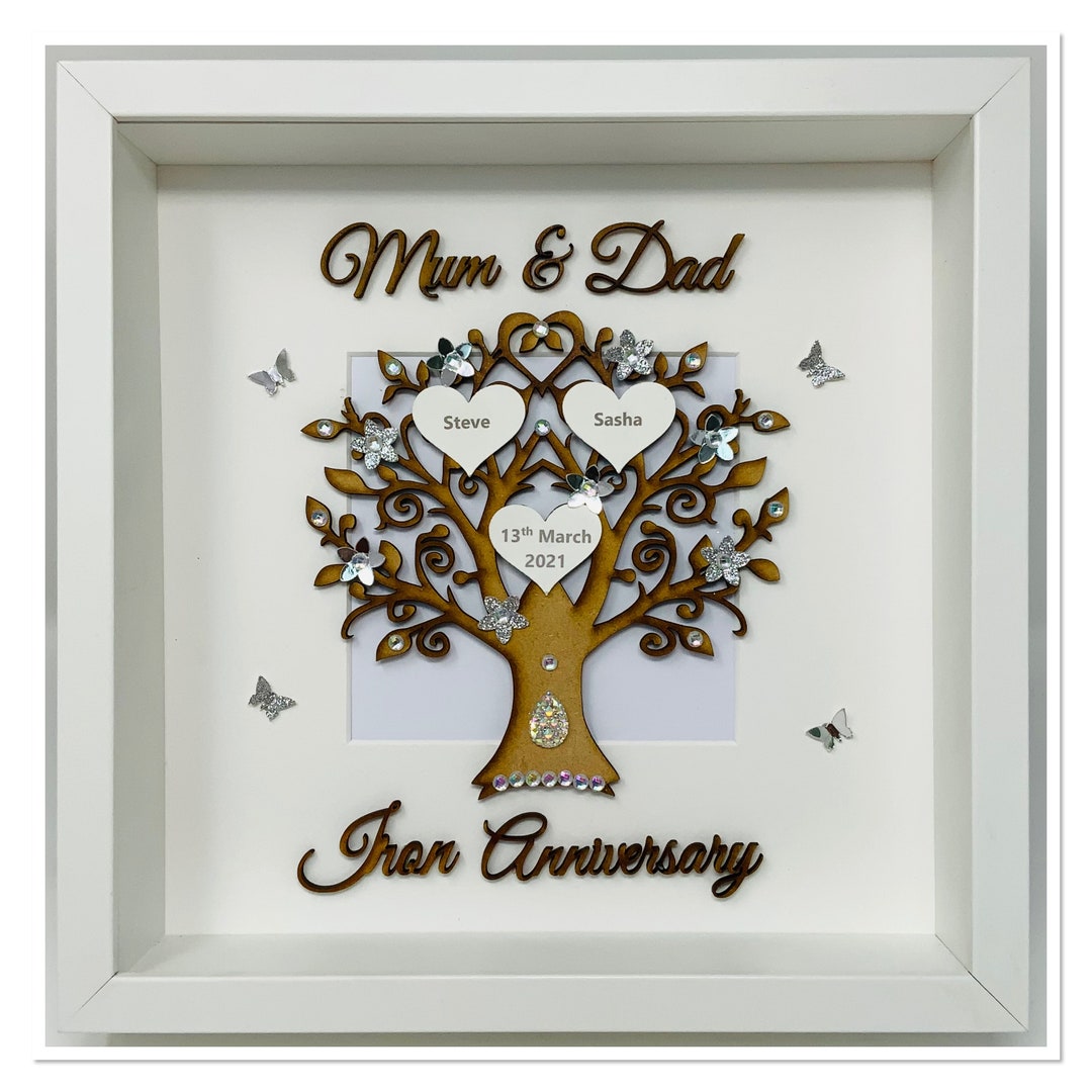 Maman et papa 6e 6 ans fer anniversaire de mariage Parents marié cadeau présent personnalisé