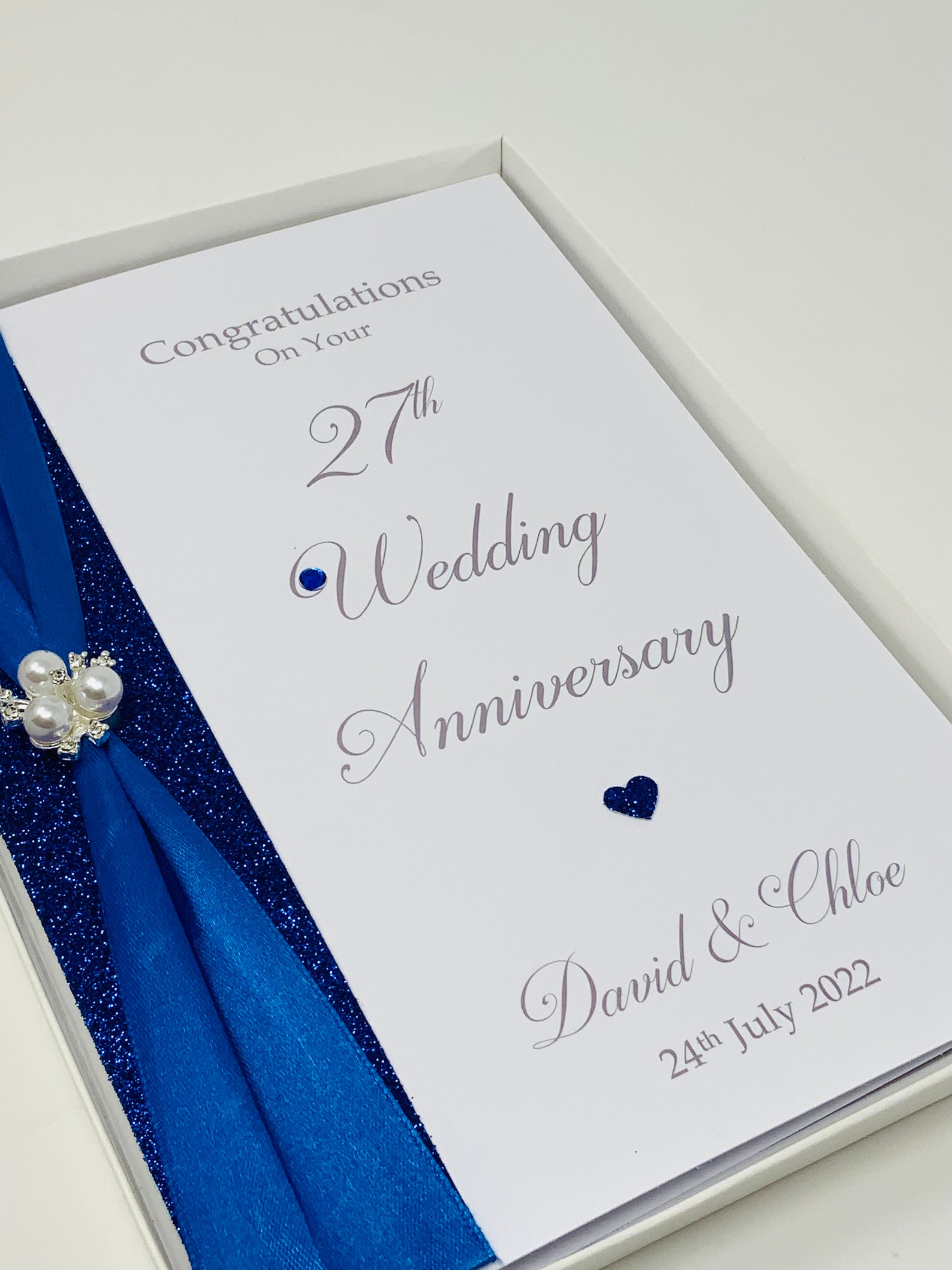 27th Wedding Anniversary Card - Sculpture 27 Year Twenty Seventh Gift 27th Wedding Anniversary Card - Sculpture 27 Year Twenty Seventh Gift