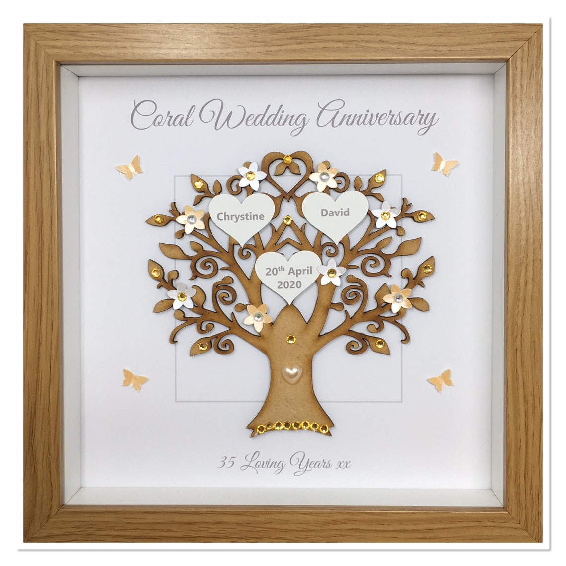 35ème 35 ans Coral Mariage Anniversaire Marié Couple Mari Etsy