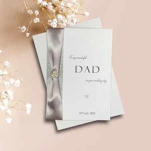 To My Wonderful Dad On Your Wedding Day Card - Personalisierte Luxus Grußkarte Einladung Geschenk - Farbwahl (Dad)