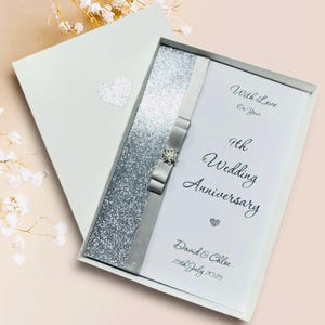 Biglietto d'auguri per il 9° anniversario di matrimonio - Ceramica - Regalo per il 9° anniversario di matrimonio per moglie, marito, fidanzata, fidanzato - 18 colori tra cui scegliere - Fiocco di lusso