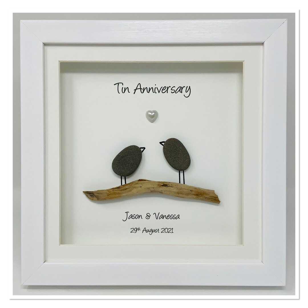 10th 10 Years Tin Wedding Anniversary Gift Husband Wife Couple Family ...