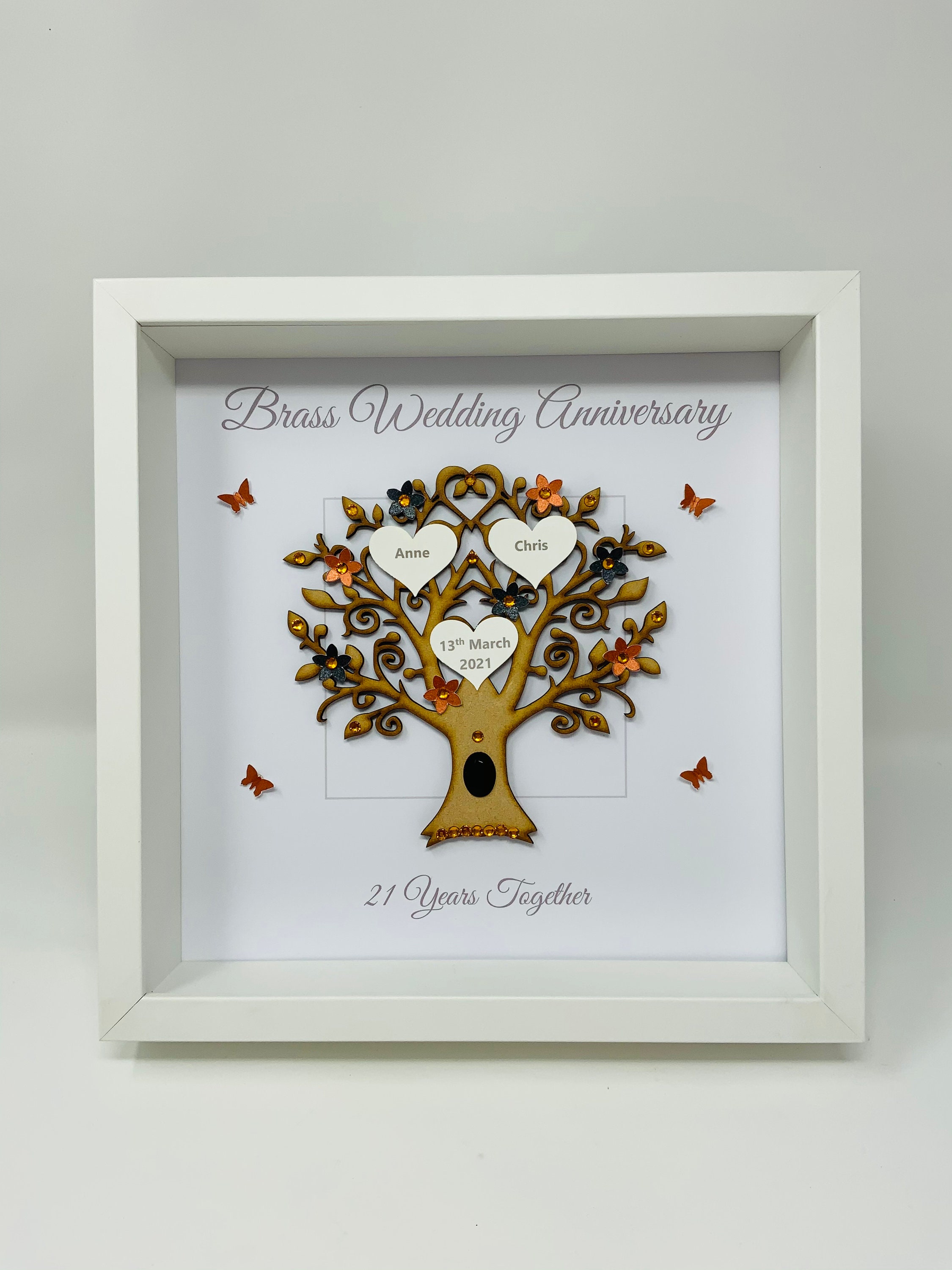 21st 21 Years Brass Wedding Anniversary Married Couple Husband