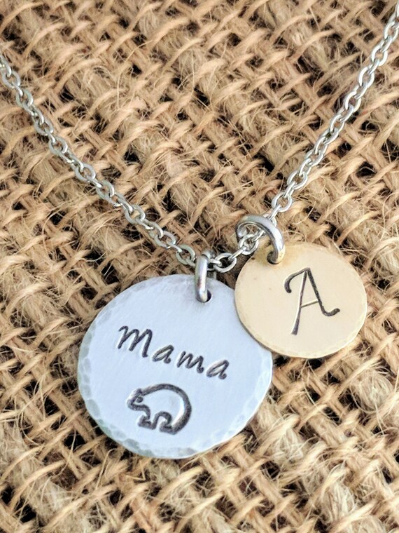 Mama Bear Mama Bear Necklace Mama Bear Jewelry Mom | Etsy