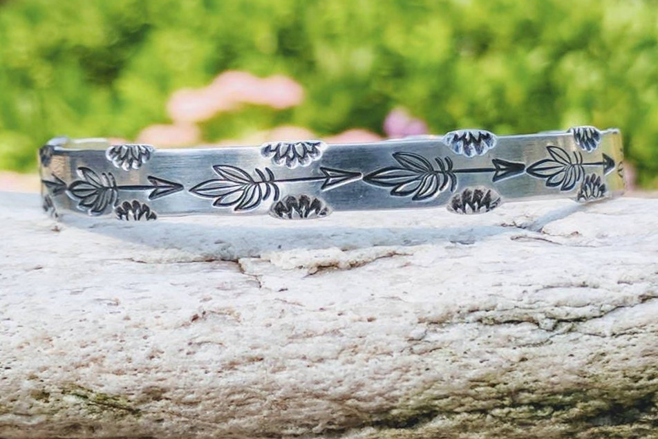 Arrow cuff bracelet Arrow bracelet Arrow gifts Silver arrow Etsy