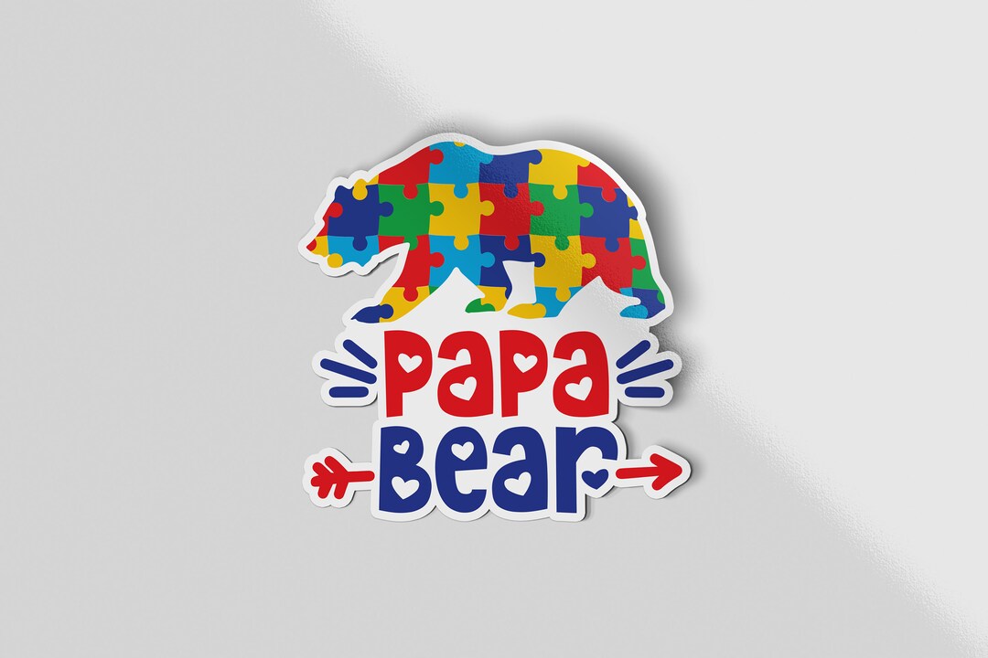 Autism - Papa Bear Decal - Etsy
