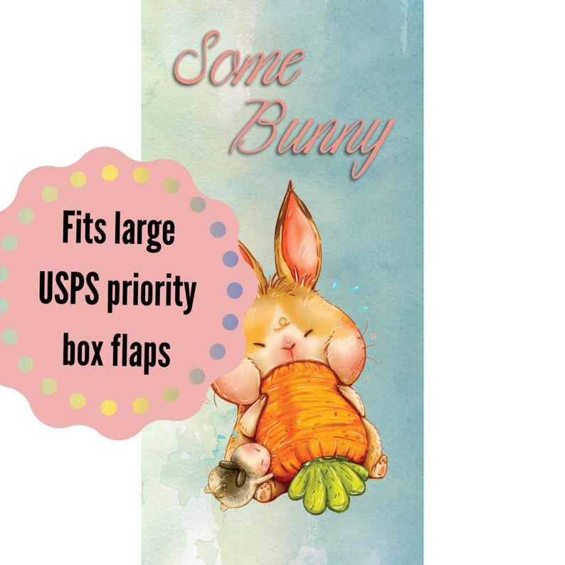 Easter Bunny Box Flaps College or Military Care Package PRINTABLE