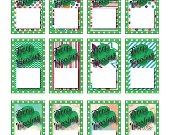 ガールスカウト隊の集会計画ステッカー