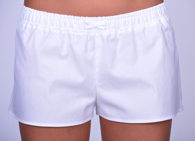 Short White Pajama Made of Pure Cotton, Bridal Pajama Set Etsy