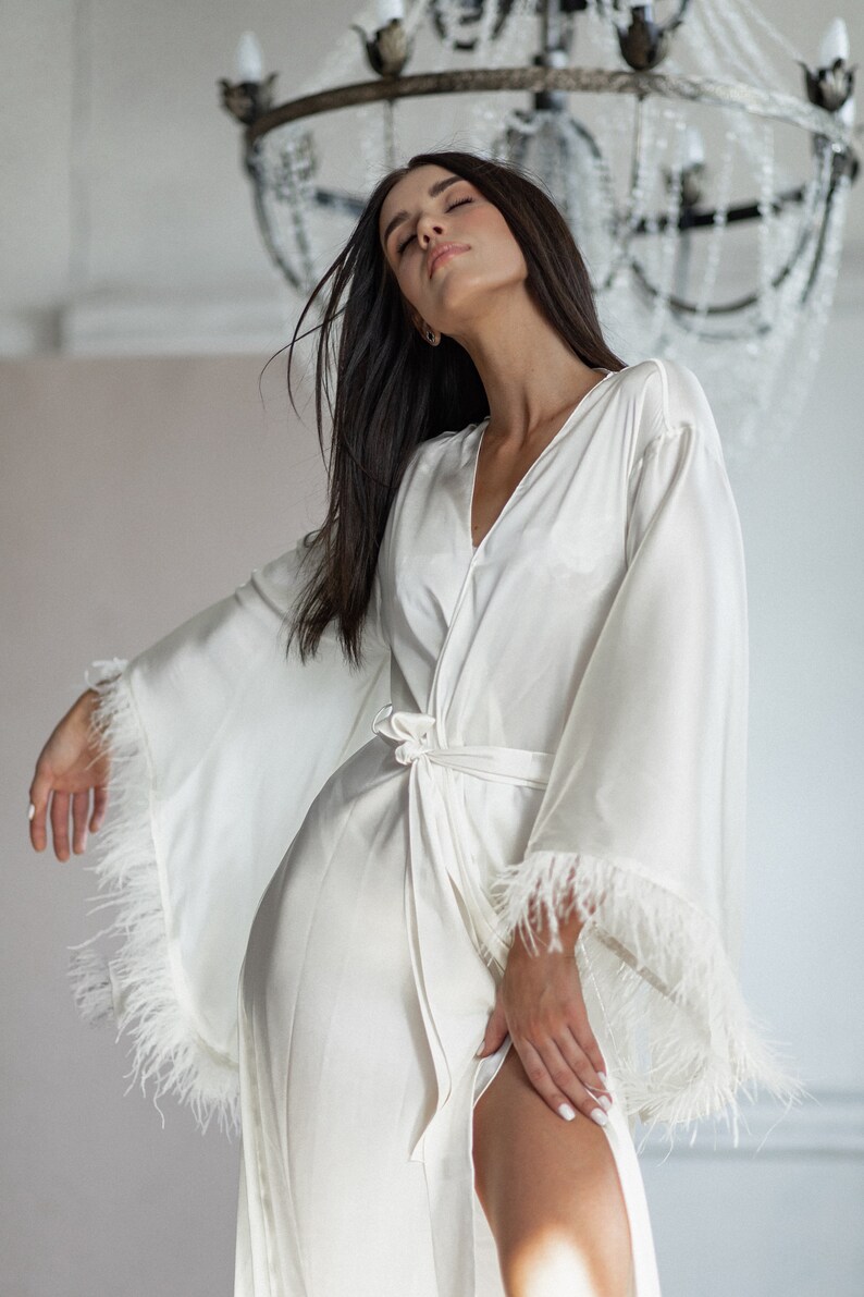 silk and feather robe