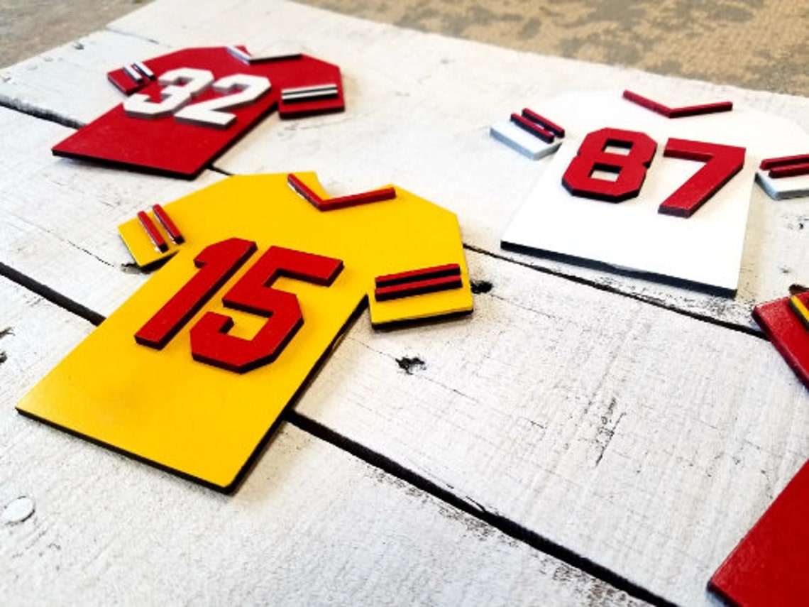 Football Jersey Craft Kit Wood Football Craft Kit Kids - Etsy