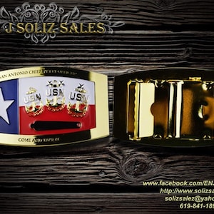 San Antonio texas Chief Petty Officer Belt Buckle