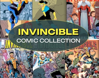 Kolekcja cyfrowa komiksów Invincible | Zestaw powieści i wydań magazynów | Kompletna kolekcja komiksów | Pakiet do pobrania cyfrowego | Pełna seria