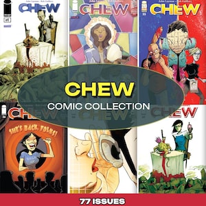 Chew Comics Books Digital Download | Full Magazine Novels + Issues #1–60 + TPB Vol. 1–12 + Extras | Complete Comic Collection Bundle