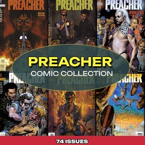 Preacher Comics Books Digital Download | Complete Comic Collection Issues #1–66 + Specials | Magazine Novels & Fan Edit Bundle