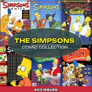 The Simpsons Comics Books Digital Collection | Magazine Novels Bundle, Comic Issues Set | Bart, Treehouse, Instant Download