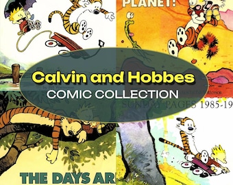 Calvin and Hobbes Comics Books Digital Download | Full Magazine Collection Vol. 1–11 + Extras | Classic Comic Collection Bundle